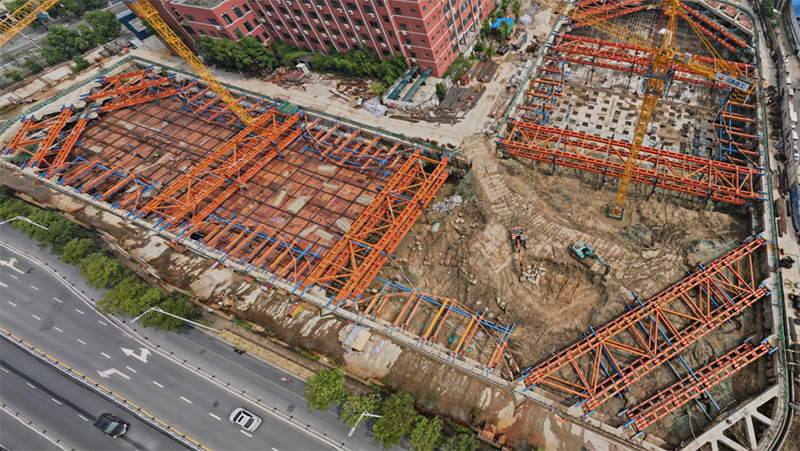 江西首例运用巨鲲科技装配式张弦梁钢支撑系统新工艺施工项目